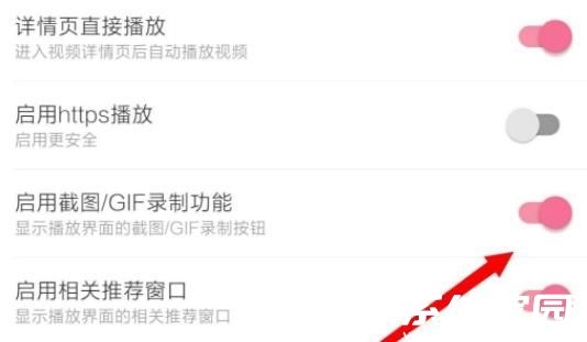 哔哩哔哩播放设置界面示意图