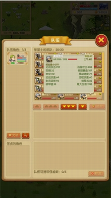 角色发展界面