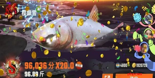 欢乐钓鱼大师操作界面示意图